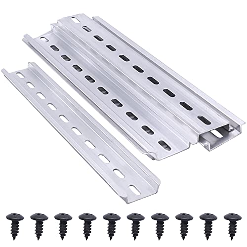 Taiss/5 Stücke 20cm hutschiene Schlitz Aluminium Niemals rosten, DIN-Schiene für Verteilerschrank Schaltschrank einbau, 35mm breit, 7,5mm hoch, lang 200mm/8" von Taiss