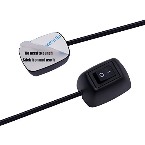 Taiss/DC12V EIN/AUS DIY SPST Universal schalter 12v kleben, für Verschiedene Lampen und Auto (Kabel: 11,8"in) H-013-30CM von Taiss