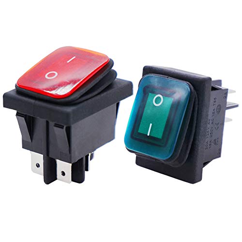 Taiss / 2 Stücke Kippschalter Wasserdichte 16A 250 V 20A 125 V 4 Pins 2 Position EIN/AUS DPST Rot + Grün LED-Licht Beleuchtet Wippschalter Für Autos und Boote KCD2-201N-2-W-RG Taiss / 2 Stücke Kippschalter Wasserdichte 16A 250 V 20A 125 V 4 Pins 2 Position EIN/AUS DPST Rot + Grün LED-Licht Beleuchtet Wippschalter Für Autos und Boote KCD2-201N-2-W-RG von Taiss