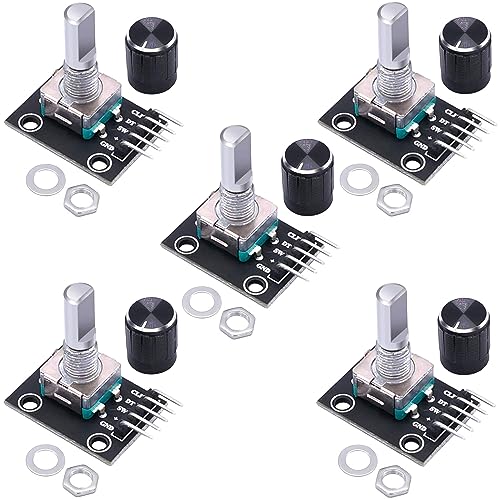 Taiss 5 Stücke Rotary Encoder Modul KY-040 360 Grad Drehgeber Schalter Mit Druckknopf für Automobilelektronik Multimedia-Audio KY-040 Taiss 5 Stücke Rotary Encoder Modul KY-040 360 Grad Drehgeber Schalter Mit Druckknopf für Automobilelektronik Multimedia-Audio KY-040 von Taiss
