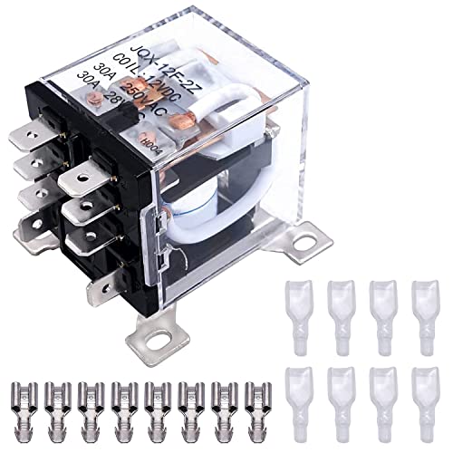 Taiss DC 24V Relais Elektromagnetisches Leistungsrelais DPDT 2NO 2NC Spule 8 Pin 30A für Fernbedienung JQX-12F/2Z DC24V von Taiss