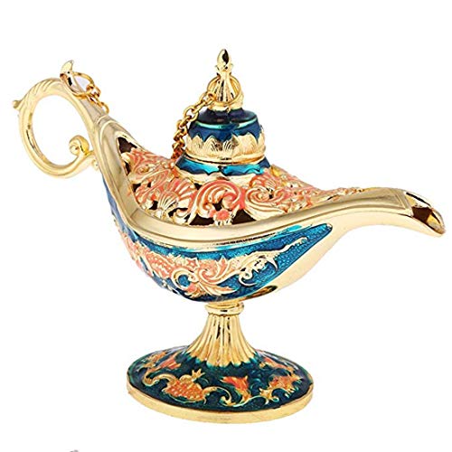 Taisuko Blume sehnte Sich Öl-Lampe Magie Panto arabisches Licht Aladdin Genie Lampe Box Party Prop 2 Farben optional （Blau） von Taisuko