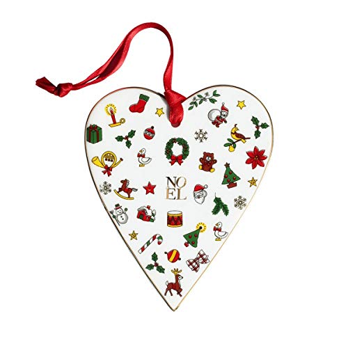 Taitù decorazione cuore Merry Christmas 10cm porcellana Fine Bone China 12-6-22-G von Taitù
