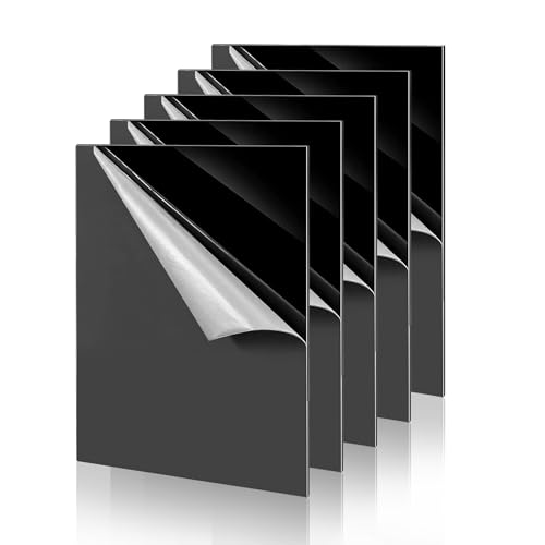 Taiyeestar 5 Stück Acrylplatte Schwarz A4, Plastikplatte Acrylglas Kunststoffplatte Acrylplatten 1,7mm, Kunststoffplatten Acrylglas für Display, Bilderrahmen, Malerei (29,7 x 21CM) von Taiyeestar