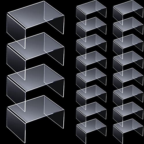 24 Stück Acryl-Präsentationsständer, transparent, Bastelständer, rechteckige Erhöhung für Display, Bücherregal, Acryl-Erhöhung für Schmuck, Cupcakes, Kunst, Handwerk und Süßigkeiten (10.2x7.6x5.1 cm) von Taiyin