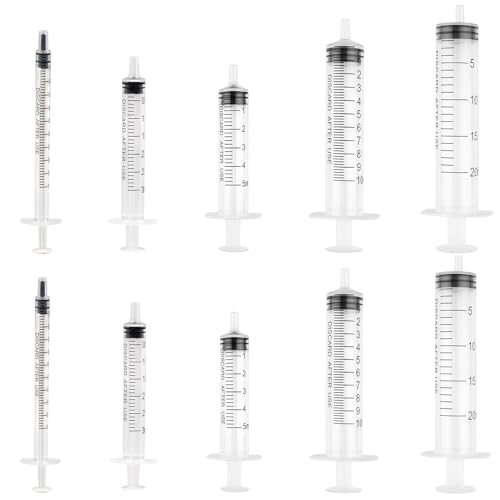 10 Stück Spritzen 1ML 3ML 5ML 10ML 20ML 5 Dosiergrößen Wiederverwendbare Spritze Dosierspritze Ohne Nadel, Perfekt für Tierfütterung, Pflanzenbewässerung und Laborexperimente 10 Stück Spritzen 1ML 3ML 5ML 10ML 20ML 5 Dosiergrößen Wiederverwendbare Spritze Dosierspritze Ohne Nadel, Perfekt für Tierfütterung, Pflanzenbewässerung und Laborexperimente von Taiyyi