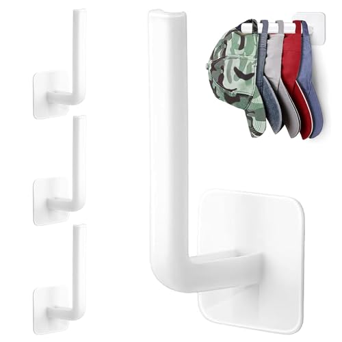 4 Stück Basecap Halterung Selbstklebende hut-halter Hutablage für Baseballkappen Wand Löcher Müssen Nicht Gestanzt Werden Basecap Halter für Baseball Kappe Schals Taschen (Weiß,Schwarz,grau) 4 Stück Basecap Halterung Selbstklebende hut-halter Hutablage für Baseballkappen Wand Löcher Müssen Nicht Gestanzt Werden Basecap Halter für Baseball Kappe Schals Taschen (Weiß,Schwarz,grau) von Taiyyi