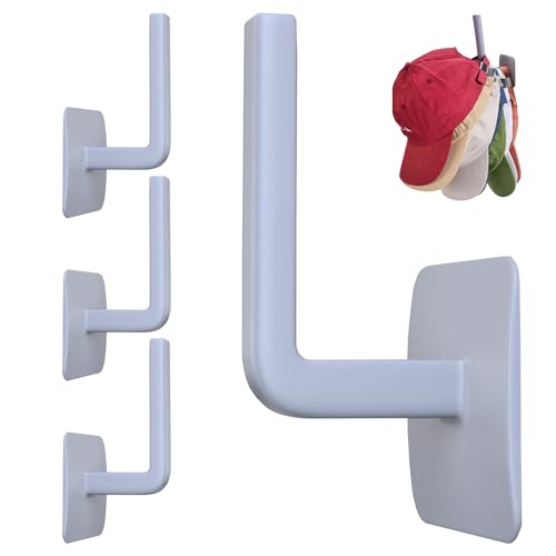 4 Stück Basecap Halterung Selbstklebende hut-halter Hutablage für Baseballkappen Wand Löcher Müssen Nicht Gestanzt Werden Basecap Halter für Baseball Kappe Schals Taschen (Weiß,Schwarz,grau) 4 Stück Basecap Halterung Selbstklebende hut-halter Hutablage für Baseballkappen Wand Löcher Müssen Nicht Gestanzt Werden Basecap Halter für Baseball Kappe Schals Taschen (Weiß,Schwarz,grau) von Taiyyi