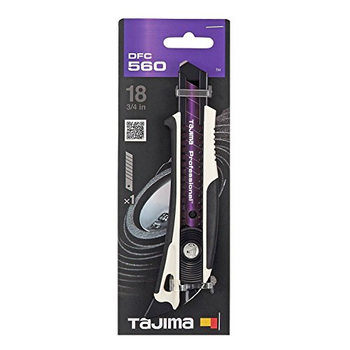 Tajima Cuttermesser (Cutter, Teppichmesser), 18mm Klinge, mit Schieber und Finne - gehärtete Klingenführung DFC560W von Tajima