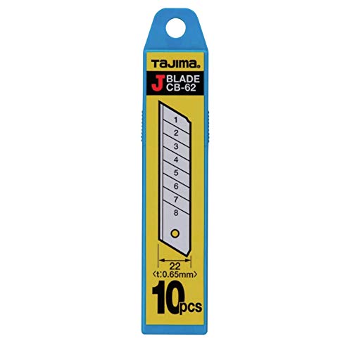 Tajima Extrastarke Cutterklinge (Ersatzklinge) 22mm für Cutter DC690, DC680, DC610 - LB62H 10 stück Tajima Extrastarke Cutterklinge (Ersatzklinge) 22mm für Cutter DC690, DC680, DC610 - LB62H 10 stück von Tajima