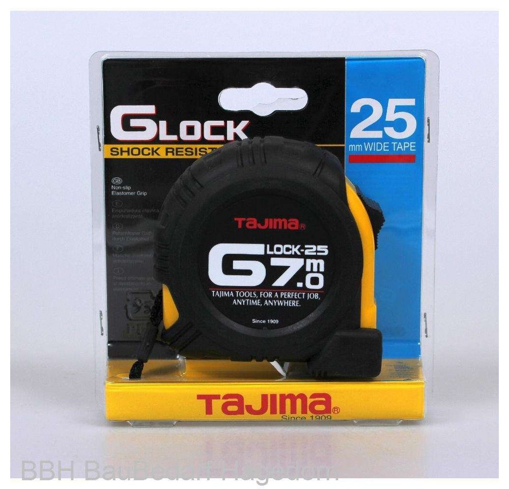 Tajima Maßband TAJIMA G-LOCK Bandmass 7m/25mm gelb, TAJ-24718 von Tajima