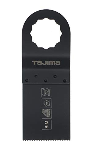 Tajima Sägezubehör Multitool feine Zahnung für dünnes Blech Kupfer, Aluminiumprofile, Holz, Kunststoff Sägeblatt: 34 mm Bi-Metall, SBM34 von Tajima