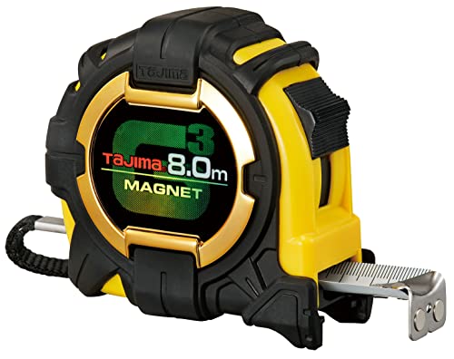 Tajima Bandmaß (Maßband), G-Schloss mit Magnet, 8m / 27mm – G3M780MWD von Tajima