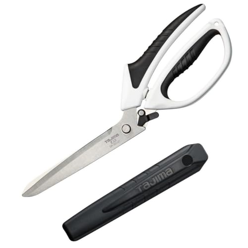 Tajima Varix Handwerkerschere (Ergonomisch geformte Griffe, Gesamtlänge 287 mm/Schneidenlänge 120 mm, inkl. Schutzköcher) DK-BD120-EUR von Tajima