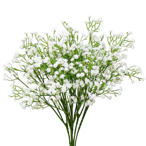 Schleierkraut Künstlich 6 STK Fake Deko Blumen Künstlich Gypsophila Artificial Flowers Weiße Künstliche Schleierkraut für Hochzeit Zuhause Deko von TakFree