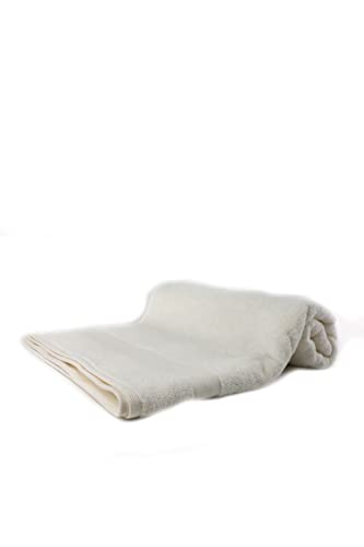 Taka Fabrics 1-teiliges Set, hochwertige Wave-Kollektion, 100% Baumwolle, Handtücher, Bade-, Hand-, Gesichts- und Gästehandtücher-Sets (100x150 cm, Ecru) von Taka Fabrics