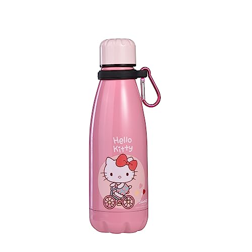TAKE CARE - Hello Kitty, doppelwandige Isolierflasche, Karabiner, 350 ml von Take Care