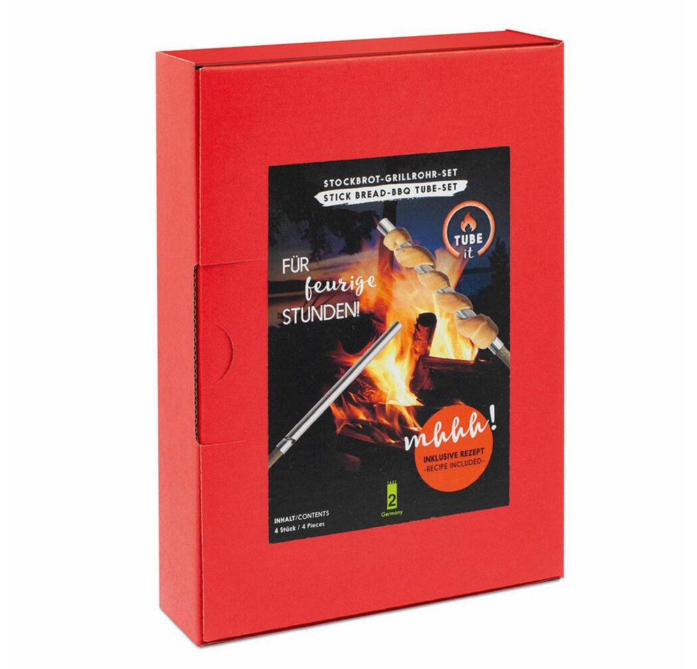 Take2-Design Lagerfeuer-Grillspieß Tube It 4er Set von Take2-Design