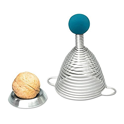 Take2 Edelstahl Nussknacker NAOMI mit blauer Gummikugel, Petrol,silber von TAKE 2 Germany
