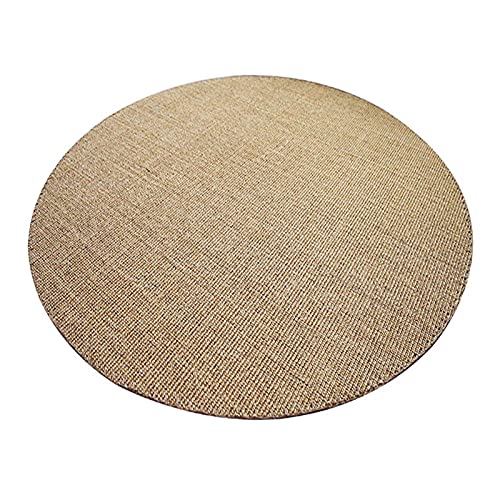 Runder Sisal Teppich Naturfaser Moderner Dekorativer Tatami-Balkon Katzenkratzmatte Teppich Im Jutebereich Durchmesser 80 100 110 120 140 cm Beige von Takeashi