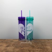 Beste Freunde Set Personalisiert, Dünne Becher, Geschenk Für Den Besten Freund, Bff von TakingItPersonallyAZ