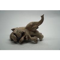 Elefantenkopf Auf Parasitholz, Holzschnitzerei Elefant, Skulptur, Bali Kunsthandwerk, Wohndekoration von TaksuGalleryUbud