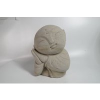 Schlafende Jizo Budha Statue, Fortune Stein, Meditationsraum Deko, Spritual Zimmer Dekor, Tisch Geschenk Für Papa von TaksuGalleryUbud