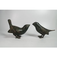 Zwei Vogel Bronze, Grüne Skulptur, Kiwi Figur, Handarbeit, Home Decor von TaksuGalleryUbud