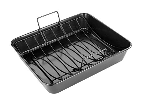 Tala Extra Große Bratform Performance mit Grillrost, Professioneller Karbonstahl mit Premium Eclipse Antihaftbeschichtung, 38 cm x 32 cm x 7,5 cm Tala Extra Große Bratform Performance mit Grillrost, Professioneller Karbonstahl mit Premium Eclipse Antihaftbeschichtung, 38 cm x 32 cm x 7,5 cm von Tala