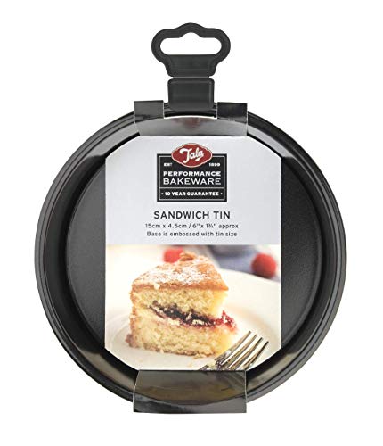 Tala Performance Schichtkuchenform, loser Boden, rund, Karbonstahl von professioneller Stärke mit Eclipse-Antihaftbeschichtung, 15 cm, ideal für Kuchen, Biskuits mehrstöckige Kuchen von Tala