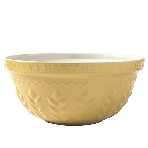 Tala Traditionelle Gelbe Steingut Rührschüssel, Mais-Reliefmuster, Schlagfest, Backzubehör, Perfekt für Brot und Kuchen, 30 cm Breite, Gelb Tala Traditionelle Gelbe Steingut Rührschüssel, Mais-Reliefmuster, Schlagfest, Backzubehör, Perfekt für Brot und Kuchen, 30 cm Breite, Gelb von Tala