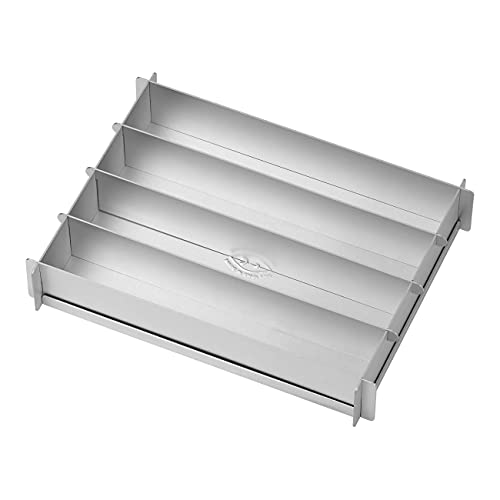 Tala 10A21459 Backblech für Battenbergkuchen, eloxiertes Aluminium von kommerziellem Gewicht, silberfarben, 20 x 15 x 4 cm von Tala