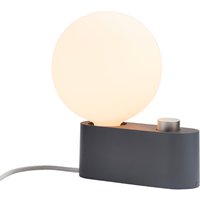 Tala - Alumina Tischleuchte, charcoal inklusive Sphere IV LED-Leuchtmittel E27 8W, Ø 15 cm, weiß matt von Tala