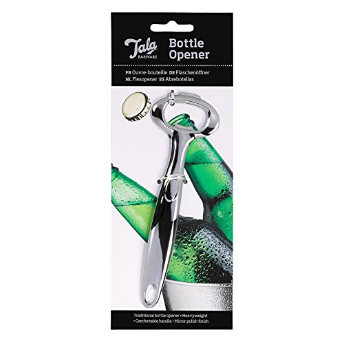 Tala Barware Traditioneller Flaschenöffner, hergestellt aus gebürstetem Stahl für einen professionellen Look, perfekt für Bierflaschen und traditionelle kohlensäurehaltige Flaschen von Tala