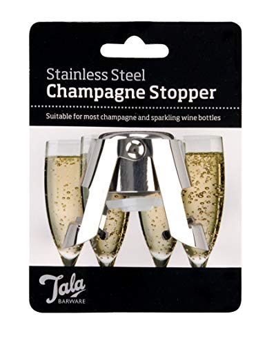 Tala Champagnerflaschenverschluss, ideales Utensil, um Perlwein und Sekt länger frisch zu halten, Vakuumsiegelverschluss schließt die Frische ein von Tala