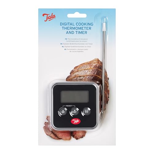 Tala Digitaler Timer und Thermometer, grau, regulär. von Tala