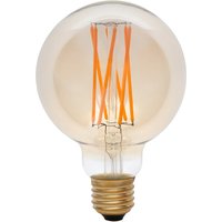 Tala - Elva LED-Leuchtmittel E27 6W, Ø 9,5 cm, transparent gelb von Tala