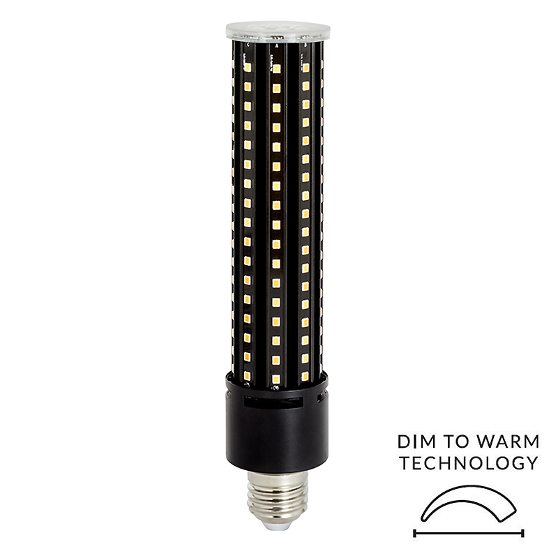 Tala - Light Engine III LED E27 TUBE 340° 32W Dim To Warm - schwarz/Dim To Warm 2200-2700K/H 22cm/Ø 4,4cm/3000lm/CRI93/50-60Hz/Phasenabschnitt dimmbar von Tala