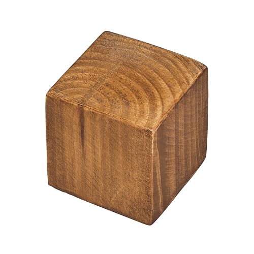Tala Massivholz-Steigblöcke, natürliches Holz-Finish, ideal zum Erhöhen von Dekorationen und Displays, jeder Block misst 7 x 7 x 7 cm von Tala