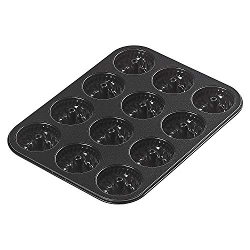 Tala Performance Mini-Gugelhupfblech, Eclipse-Premium-Antihaftbeschichtung, für 12 Stück, dekorativ, Karbonstahl von professioneller Stärke, Kuchenform, 35 x 27cm, perfekt für Canapés, Mini-Desserts von Tala