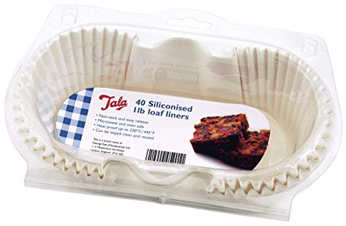 Tala Siliconised Loaf Liners, Paper, Cream, 1LB von Tala