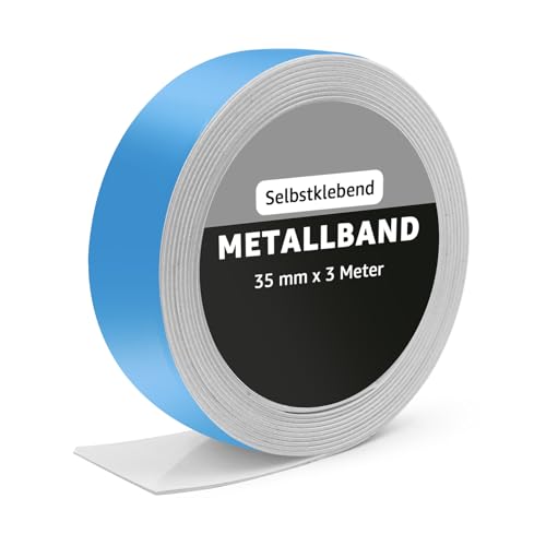 Metallband selbstklebend für Tonies Figuren Regale Ferroband Magnetband für Magnete Eselbstklebend isenband Stahlband (35 mm, 3 M) von Taladad