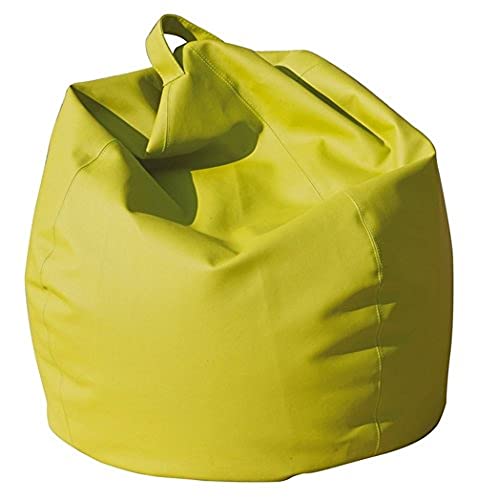 Dmora Eleganter Sitzsack, gelbe Farbe, Maße 80 x 120 x 80 cm von Talamo Italia