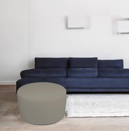 Talamo Italia - Pouf Abanera, Mehrzwecksessel, Sitzsack, Hockerhocker, Made in Italy, 79x79 h42 cm, Taube von Talamo Italia