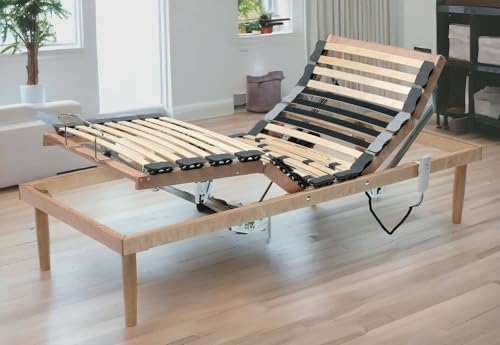 Talamo Italia - Einzelbettbasis Damiana, Holzlattenrost mit Motor, 100% Made in Italy, Motorisierte, neigbare orthopädische Basis, Cm 80x190h 34 von Talamo Italia