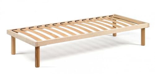 Talamo Italia - Einzelbettgestell Mariachiara, orthopädisches Untergestell mit Holzlatten, 100 % Made in Italy, 80 x 190 x 31 cm von Talamo Italia