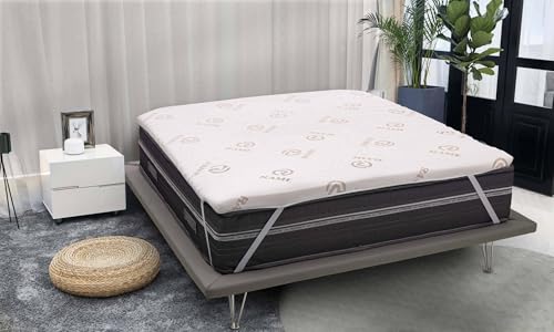 Talamo Italia - Lucilla Doppel-Topper, Topper erneuert die Matratze mit abnehmbarem Bezug aus Memory-Schaum und Kupferfasern, 100 % Made in Italy, milbenhemmend und hypoallergen, 160 x 190 x 5 cm Talamo Italia - Lucilla Doppel-Topper, Topper erneuert die Matratze mit abnehmbarem Bezug aus Memory-Schaum und Kupferfasern, 100 % Made in Italy, milbenhemmend und hypoallergen, 160 x 190 x 5 cm von Talamo Italia