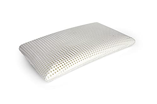Talamo Italia Kissen für Bett, 100% Made in Italy, Ergonomisches "Seifen"-Kissen aus perforiertem Memory-Schaum, hypoallergen und atmungsaktiv, 70x40xh12 cm von Dmora