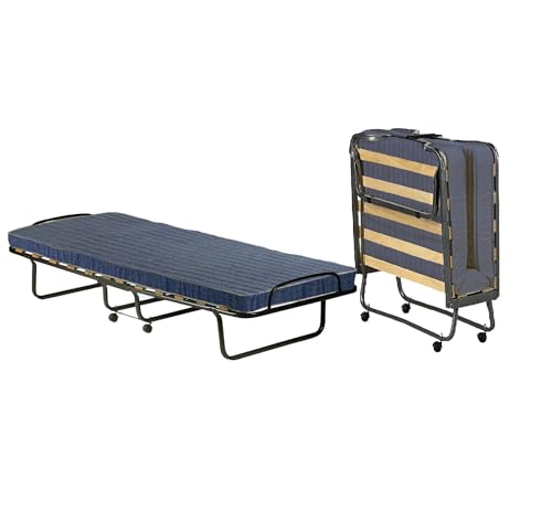 Talamo Italia - Ada-Klappbett, Feldbett mit 12 Latten, inklusive Matratze, platzsparendes Kinderbett, 100% Made in Italy, 80 x 190 x 37 cm von Talamo Italia