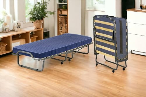 Talamo Italia - Klappbett Venera, Feldbett mit 15 Lattenrosten, inklusive Matratze, platzsparendes Kinderbett, 100% Made in Italy, 80 x 190 x 39 cm, mit Hülle Talamo Italia - Klappbett Venera, Feldbett mit 15 Lattenrosten, inklusive Matratze, platzsparendes Kinderbett, 100% Made in Italy, 80 x 190 x 39 cm, mit Hülle von Talamo Italia